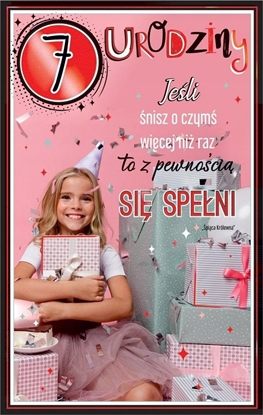 Изображение Teka Kartka okoliczno¶ciowa Urodziny 7 dziewczynka