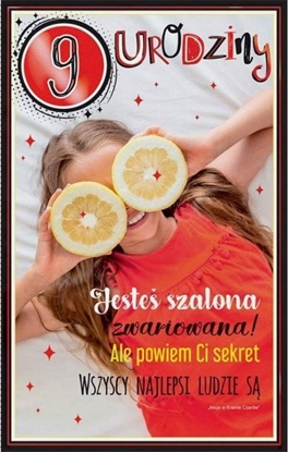 Изображение Teka Kartka okoliczno¶ciowa Urodziny 9 dziewczynka