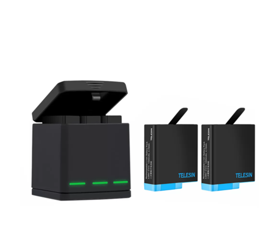 Picture of Telesin Box three-channel charger for GoPro Hero 5/6/7/8 + 2 batteries (GP-BNC-801)
