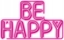 Изображение TelForceOne Neon LED BE HAPPY dekoracyjny cienny róowy 23,5x1,6x39 cm