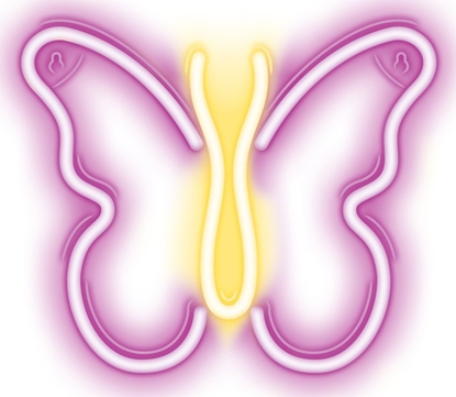 Attēls no TelForceOne Neon LED MOTYL róowy NNE03 Neolia