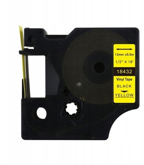 Picture of TelForceOne Tama winylowa DYMO D1 18432 12mm x 5.5m S0718450 zamiennik