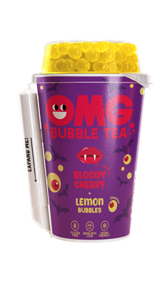 Attēls no Tējas dzēriens OMG, skābo ķiršu garša, ar citrona garšas bumbiņām, 0.265l