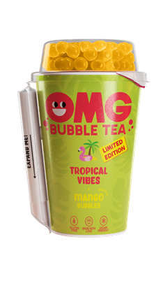 Picture of Tējas dzēriens OMG, tropu garša, ar mango garšas bumbiņām, 0.265l