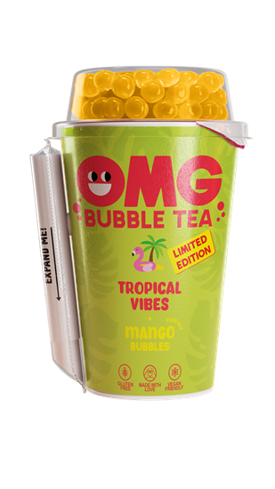 Picture of Tējas dzēriens OMG, tropu garša, ar mango garšas bumbiņām, 0.265l