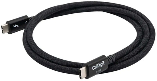 Picture of Thunderbolt 5 (USB C) Pro Cable 1.0 m Braided - Black