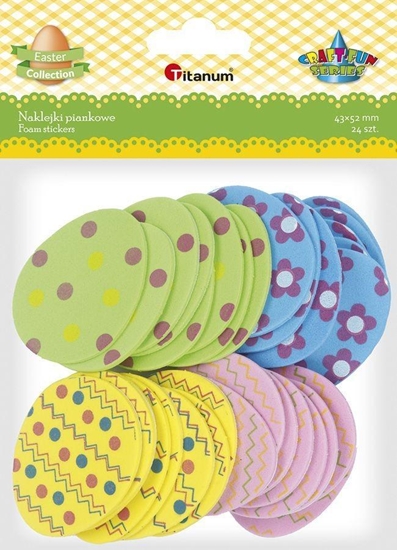 Picture of Titanum Naklejki piankowe pisanki mix 24szt