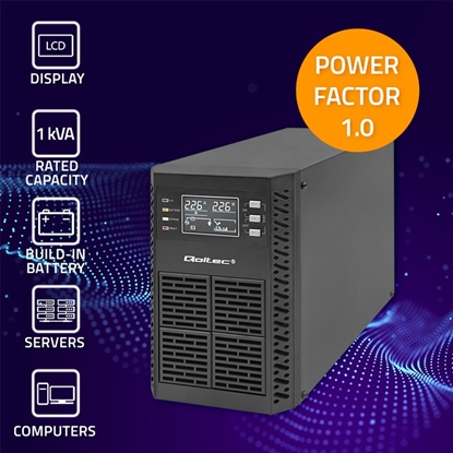Picture of Tīras sinusoīdas | 1000VA, 1000W  Online UPS (dubultās pārveidošanas) | Akumulatori 2gab 12V-9AH |