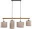 Picture of Lampa wiszca TKKRYWULT Tk Lighting Deva 6108 lampa wiszca zwis 4x15W E27 beowa/drewniana