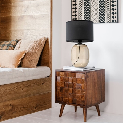 Изображение Lampa stoowa TKKRYWULT TK Lighting Melody 5988 lampa stoowa lampka 1x15W E27 czarna/bursztynowa