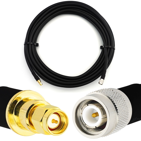 Picture of TNC Male to SMA Male 1m Flexible Coaxial Cable — LMR400 UF UltraFlex equivalent