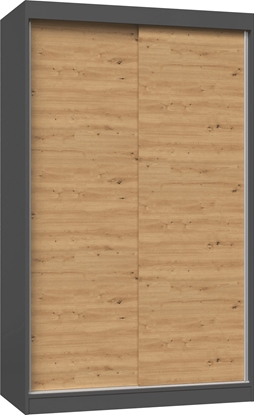 Attēls no Topeshop SZAFA PRZESUWNA IGA 120 CM DRZWI PRZESUWNE ANTRACYT / DB ARTISAN