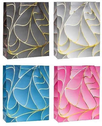 Attēls no Torebka ozdobna 18x23x8cm hot-stamp mix ROZETTE