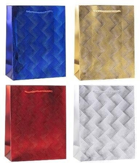 Picture of Torebka ozdobna 26x32x10cm hot-stamp mix ROZETTE