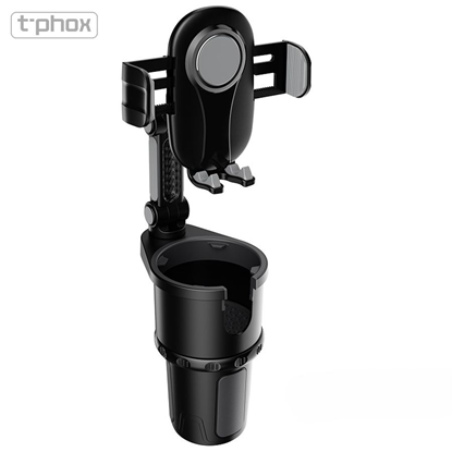 Изображение T-PHOX CAR HOLDER TH-07 WITH CUP HOLDER BLACK