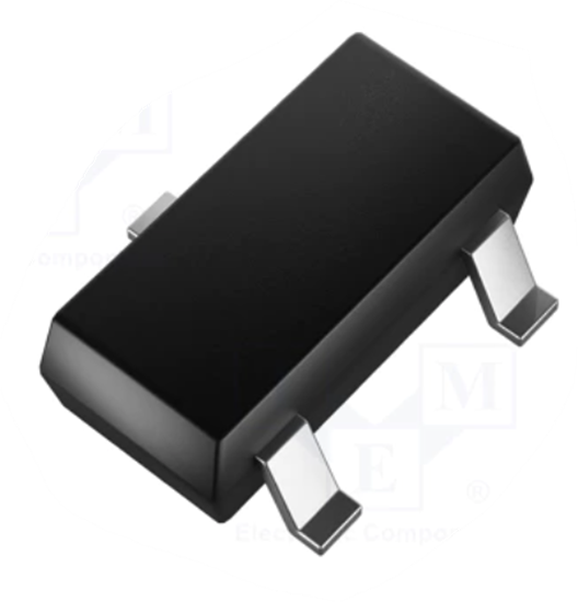 Изображение Transistor: N-MOSFET; unipolar; 50V; 0.3A; 0.6W; SOT23