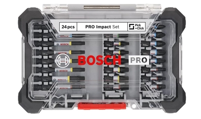 Изображение Triecienuzgaļu komplekts  Bosch 2608521U75; 1/4''; 24 gab.