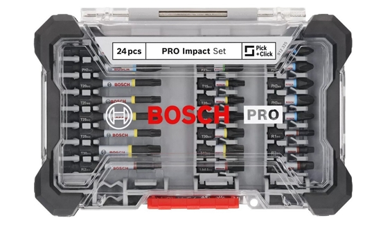 Изображение Triecienuzgaļu komplekts  Bosch 2608521U75; 1/4''; 24 gab.