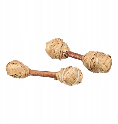 Attēls no Trixie Hantle, zabawka, dla gryzoni, drewno/trawa, 9 × 2 cm, 2 szt/opak