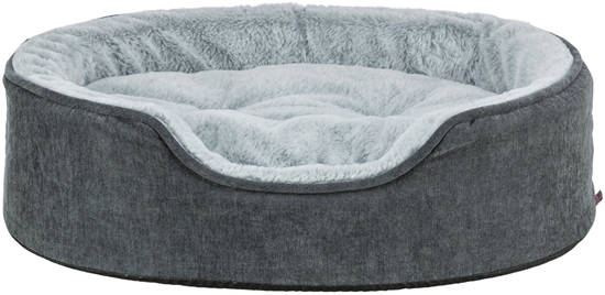 Picture of Trixie Vital Lino Soft, legowisko, dla psa/kota, owalne, szare/jasnoszare, 83 x 67 cm