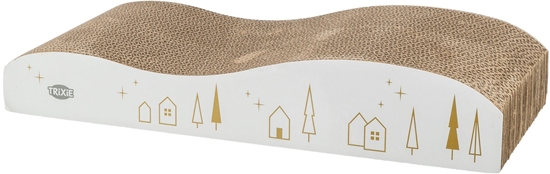 Picture of Trixie Xmas Drapak kartonowy, dla kota, biao/zoty, 43,5 x 8 x 20 cm