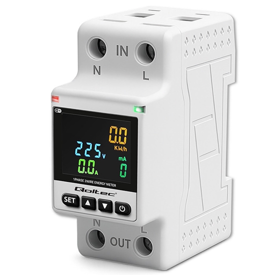 Picture of Tuya 63A vienfāzes WiFi elektroenerģijas skaitītājs ar LCD displeju | DIN35