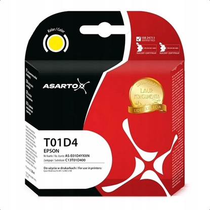 Picture of Tusz Asarto Tusz Asarto do Epson T01D4 | C13T01D400 | 20000 str. | yellow