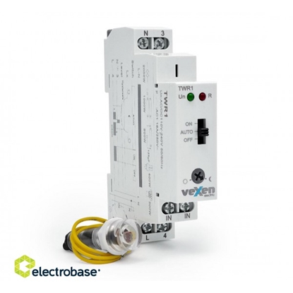 Изображение TWR1 krēslas slēdzis ar sensoru 1-100lx 1NO 16A AC230V