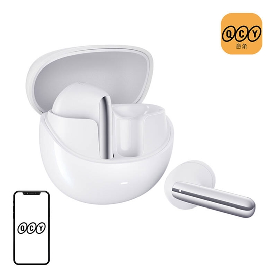 Picture of TWS QCY AilyBuds Pro HT10 Headphones, ANC (white)