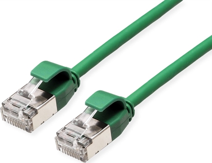 Изображение U/FTP DataCenter Patch Cord Cat.6A (Class EA), LSOH, slim, green, 0.5 m, Roline