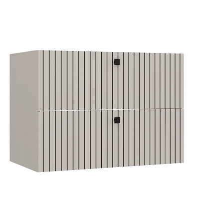 Picture of UAB KAME SZAFKA POD UMYWALK TIGO 80 2S KASZMIR 2 SZUFLADY RYFLOWANY FRONT WISZCA