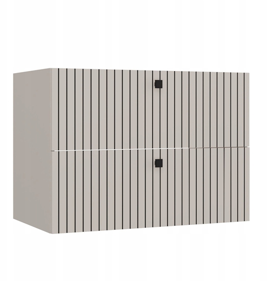Picture of UAB KAME SZAFKA POD UMYWALK TIGO 80 2S KASZMIR 2 SZUFLADY RYFLOWANY FRONT WISZCA