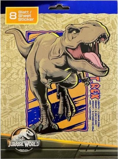 Picture of Undercover Zestaw Naklejek, Blok - Jurassic World - ok. 340