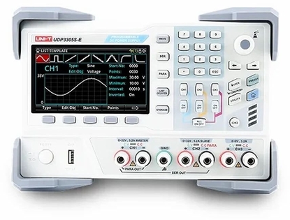 Attēls no Unit Programowanie zwizku z cinieniem ródo 4 kanay 328 W CH1/CH2: 0~30V/5A CH3: 0~6V/3A CH4: 5V 2A 10mV 1mA RS232 RS485 USB LAN U UDP3305S-E (6935750533451)
