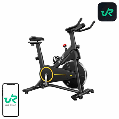 Picture of UREVO T1 exercise bike (black and yellow)