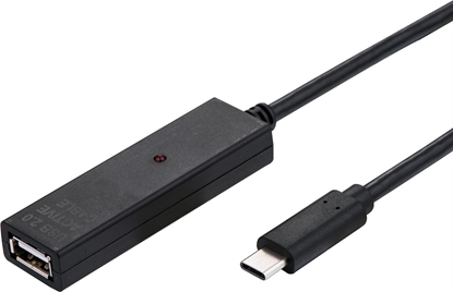 Attēls no USB 2.0  kabelis aktīvais, TypeC M > TypeA F, 10.0m, Value