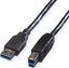 Attēls no USB 3.0 kabelis, AM/BM, 0.8m, Roline