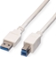 Attēls no USB 3.2 Gen 1 kabelis, A-B , M/M, balts, 3.0m, Value