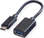 Изображение USB 3.2 kabeļadapteris CM > AF, OTG,15cm, melns, Value