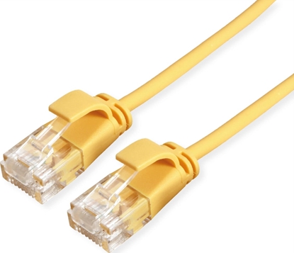 Attēls no UTP Data Center tīkla kabelis Cat.6A, LSOH, Slim, dzeltens, 30cm, RolineGreen