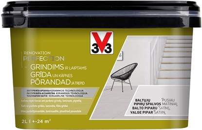 Attēls no V33 PAINT FLOOR PERF WHITE PEPPER 2L