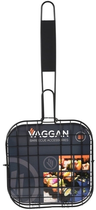 Изображение Vaggan Ruszt do grillowania burgerów metalowy czarny nieprzywierajcy 49x21.1cm VAGGAN 489308