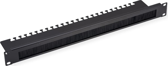 Изображение Value 19" Cable Entry 1U with Brush Seal, with cable support plate, black
