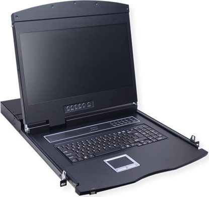 Attēls no Value 19" LCD KVM Switch 1 User - 8PCs, 48 cm (19") TFT (16:9), VGA, USB, UK-Layout