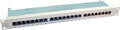 Attēls no Value Cat.6 (Class E) 19" Patch Panel, 24 Ports, STP, grey