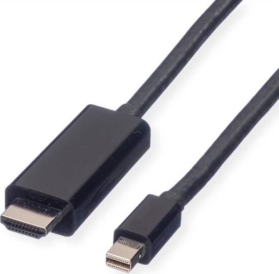 Изображение Value Mini DisplayPort Cable, Mini DP-UHDTV, M/M, black, 1 m