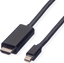 Изображение Value Mini DisplayPort Cable, Mini DP-UHDTV, M/M, black, 1 m