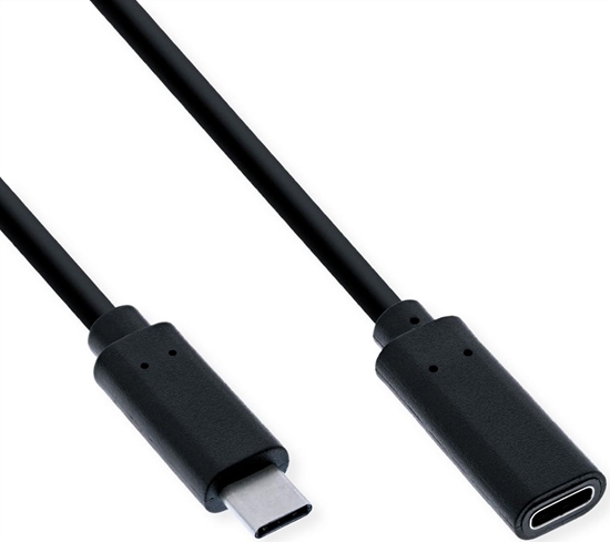Изображение Value Type C Video Extension Cable, USB-C (DP Alt Mode), C-C, M/F, black, 1.5 m