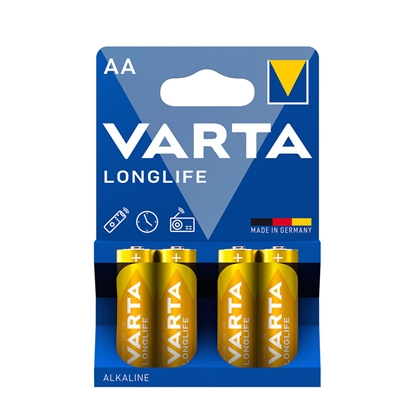Attēls no VARTA Longlife Alkaline Baterija AA (1,5V) B4, cena par blisteri 4gab.