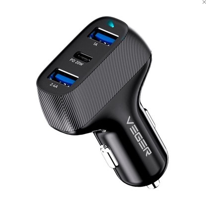 Изображение Veger CC271 Rigorous PD37W (2A1C) carcharger Black
